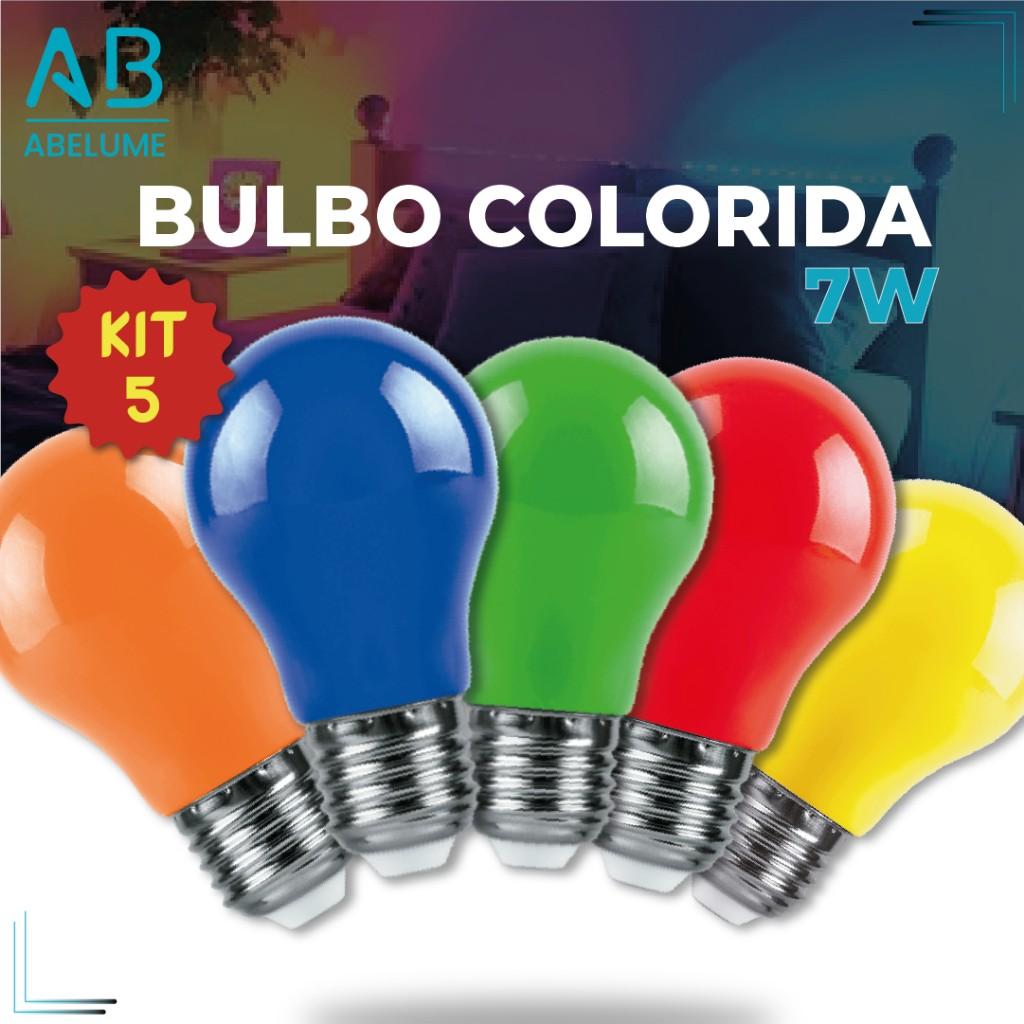 Lâmpadas LED Coloridas: Kit 5 para Decorar!