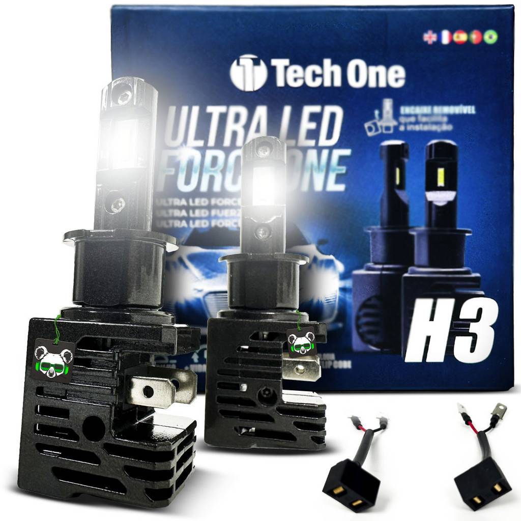 Lâmpadas LED H3 8000K 4100 Lumens: Iluminação Automotiva de Alta Performance