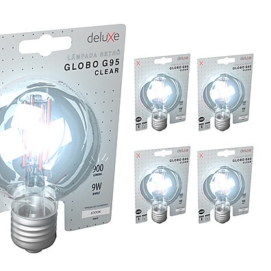 Lâmpadas LED Vintage: Kit 5 Globo Retro G95