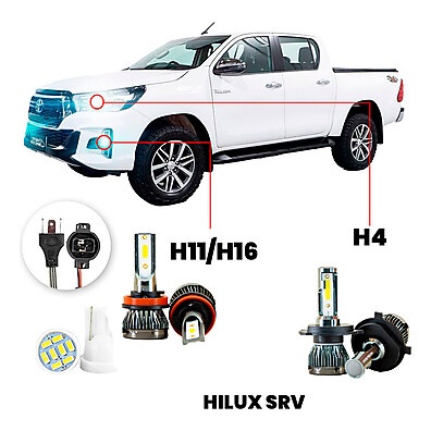 Lâmpadas LED Y3 para Toyota Hilux 2019-2020: 22000 Lumens