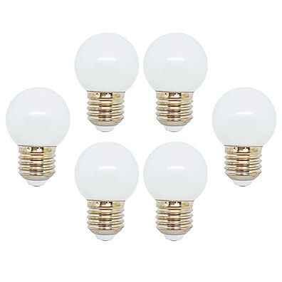 Lâmpadas Mini Bulbo LED 1W E27 127V: 6 Unidades com 90% de Economia