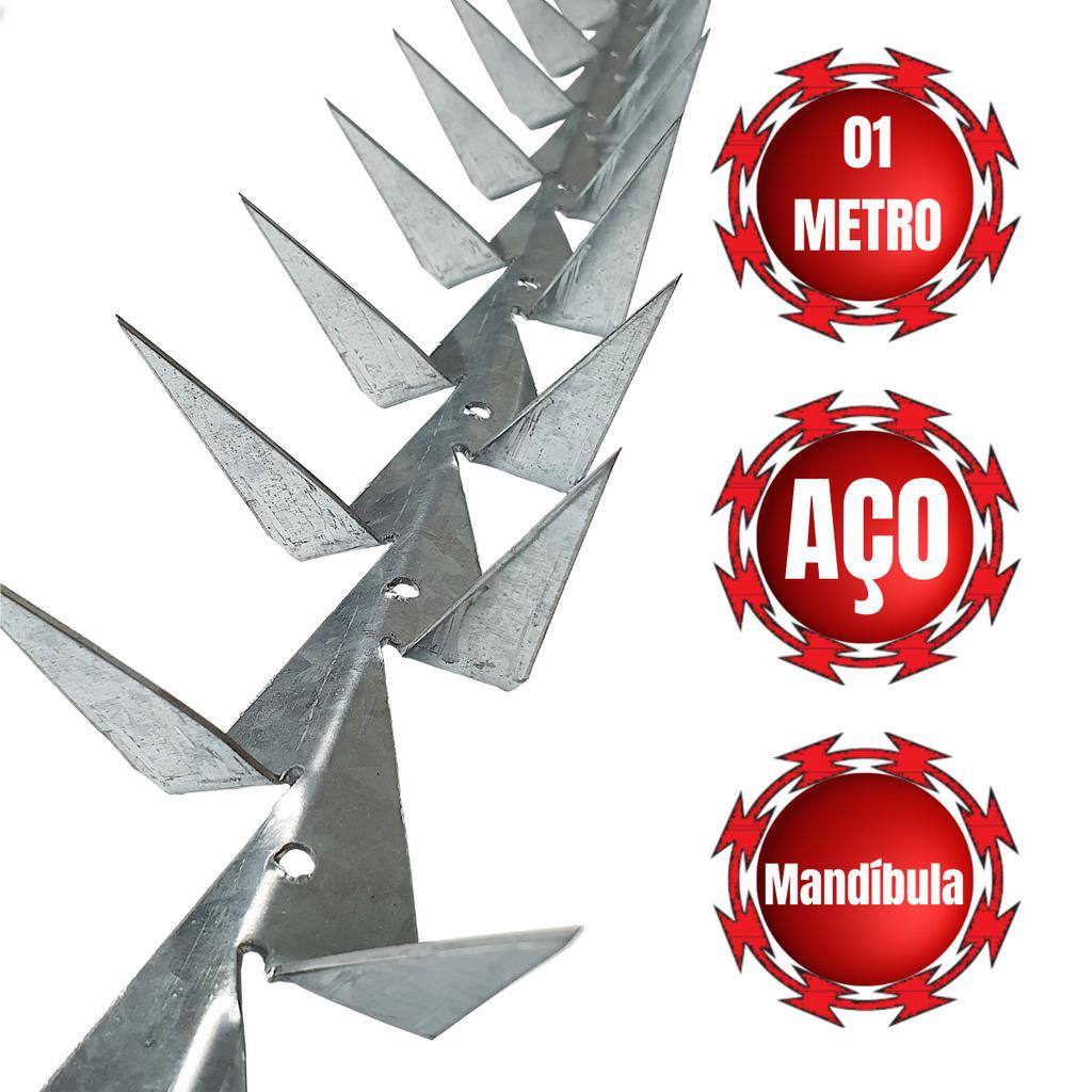 Lança para Muro Galvanizada Dupla Base V 1 Metro: Proteção Durável e Eficaz