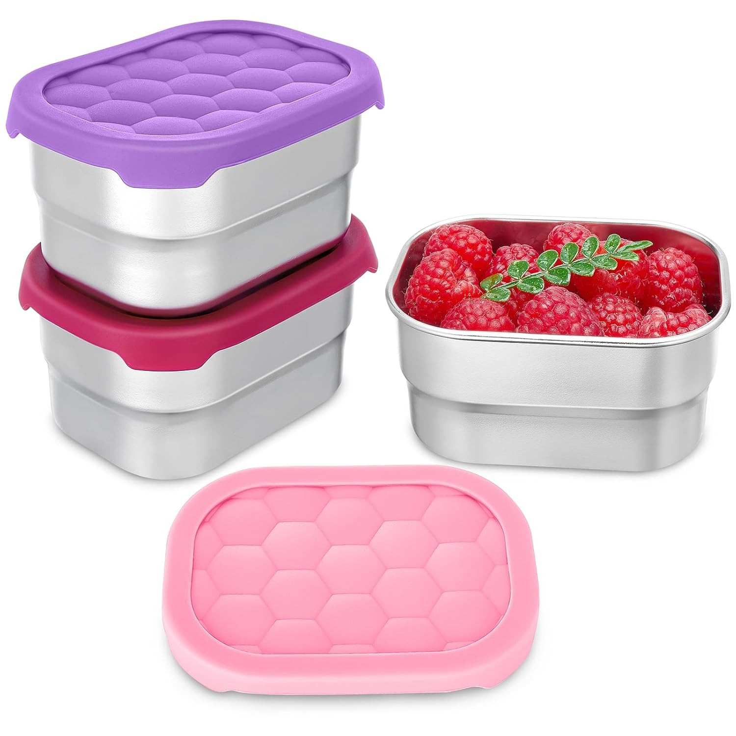 Gencywe Recipientes de lanche de aço inoxidável para crianças