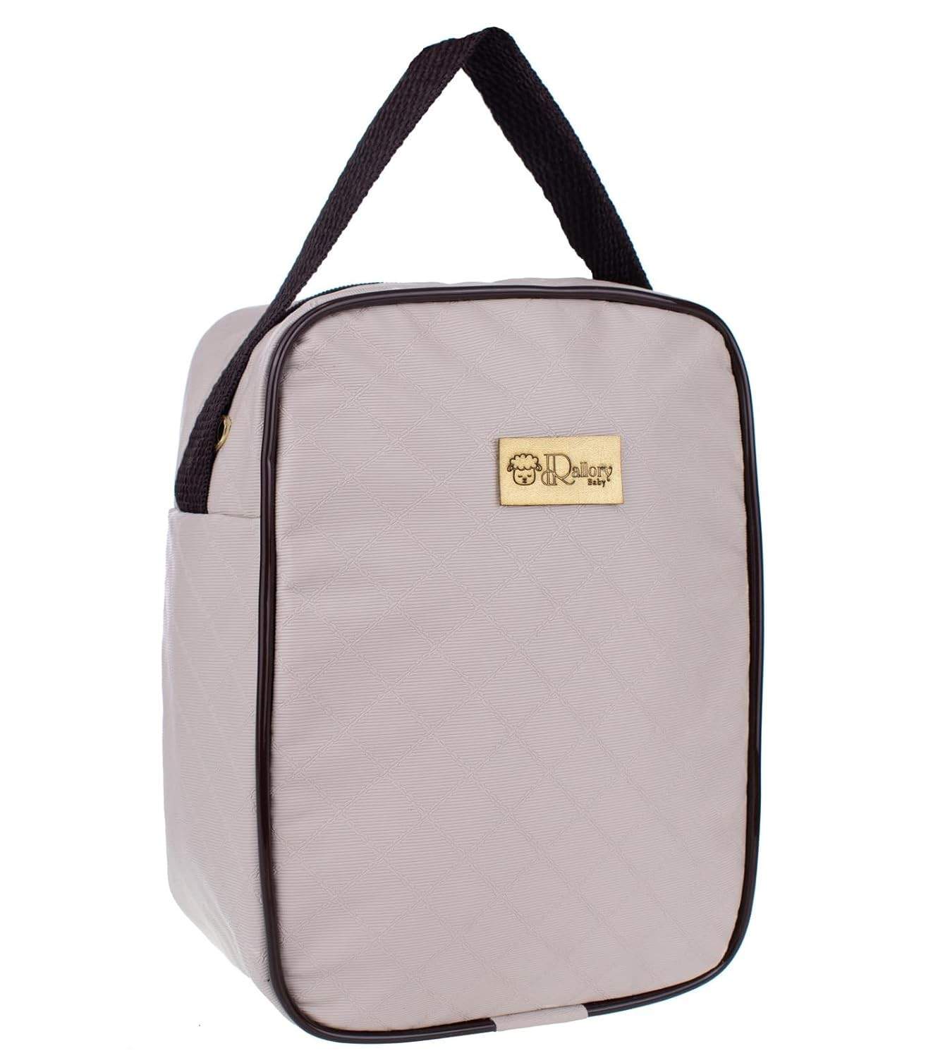 Bolsa Térmica Infantil com Alça – Ideal para Mamadeira, Lancheira ou Marmita (Bege)