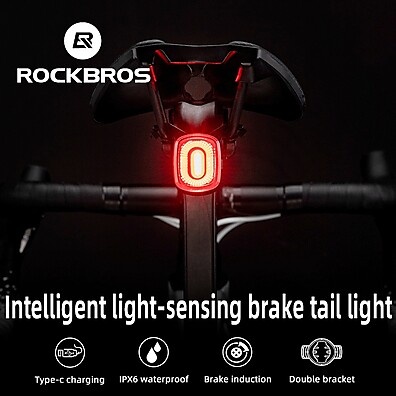 Lanterna Bike Rockbros: Freio + Luz Traseira