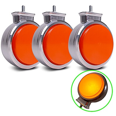 Lanterna Bojuda Foguinho LED: Kit 3 Âmbar 12V/24V