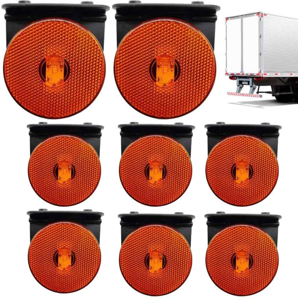 Lanterna Carreta Randon LED: Kit 8 Unidades Bivolt