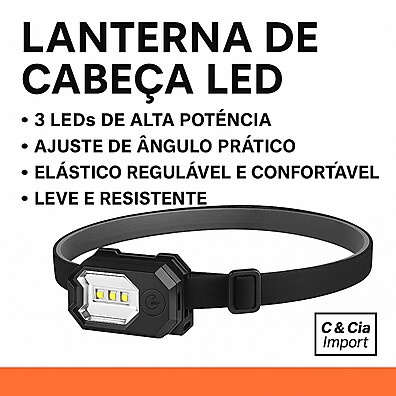 Lanterna de Cabeça Tática: Ilumine Seu Caminho!