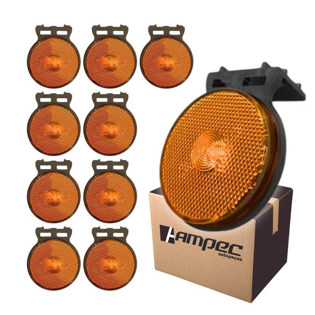 Lanterna Lateral LED Caminhão: Kit 10 Amarelas