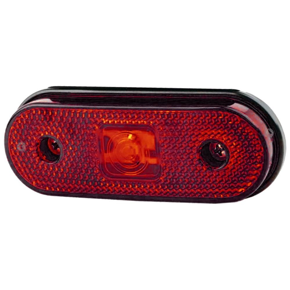 Lanterna Lateral LED Carreta: Iluminação Vermelha 12/24V