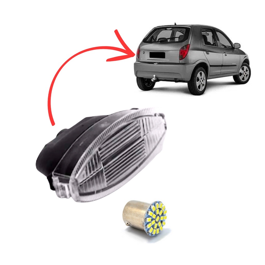 Lanterna LED para Placa + Lâmpada - Celta, Corsa e Kadett