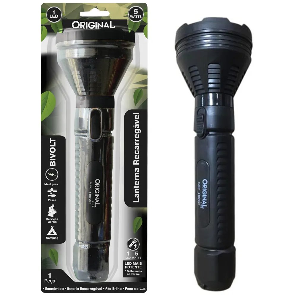 Lanterna LED Recarregável: Ilumine Já!