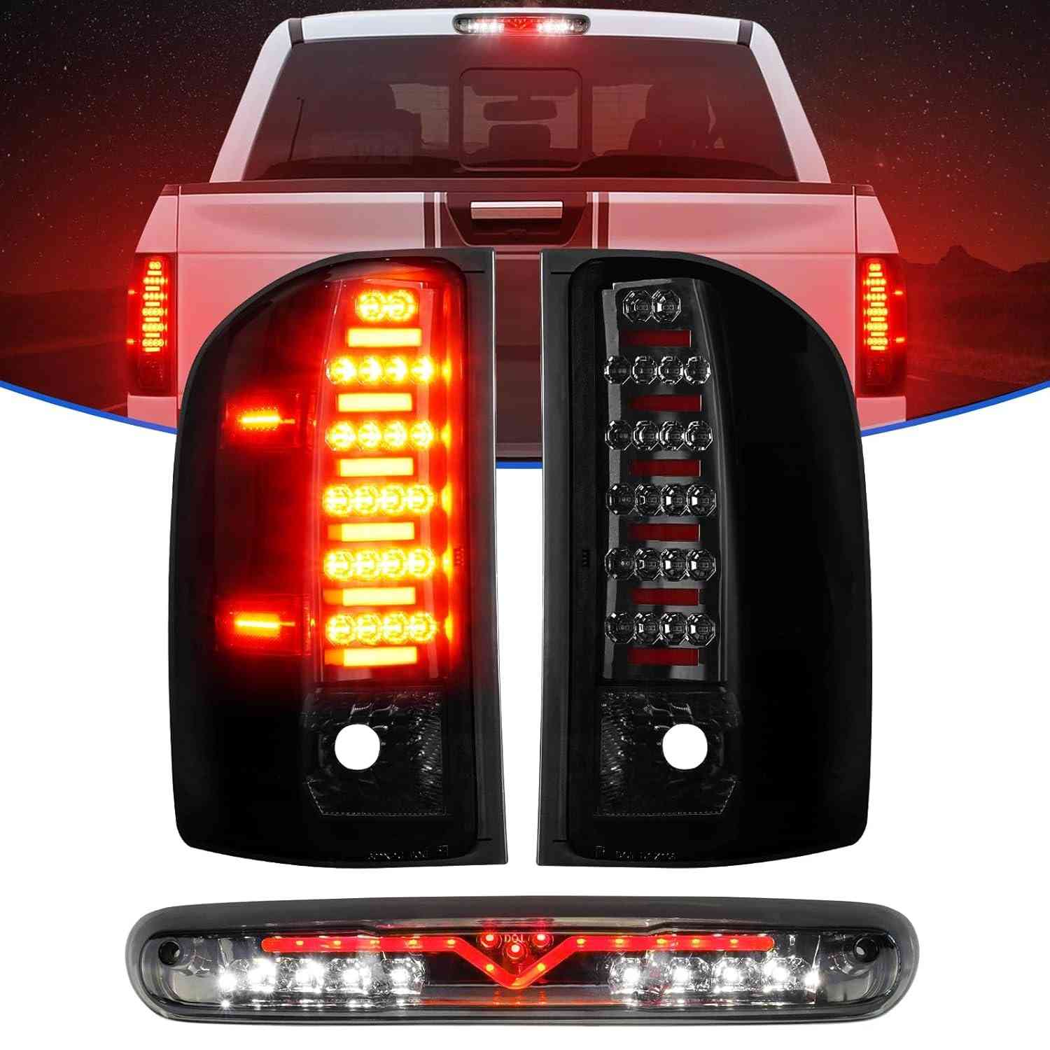 Conjunto de Lanternas Traseiras LED para Chevy Silverado & GMC Sierra (2014-2019) - Segurança e Estilo Aprimorados