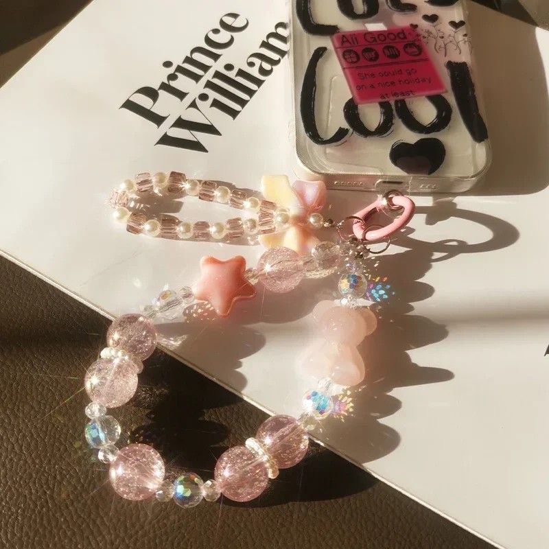 Lanyard de Celular Colorido: Teddy Bear, Pérolas e Estilo!