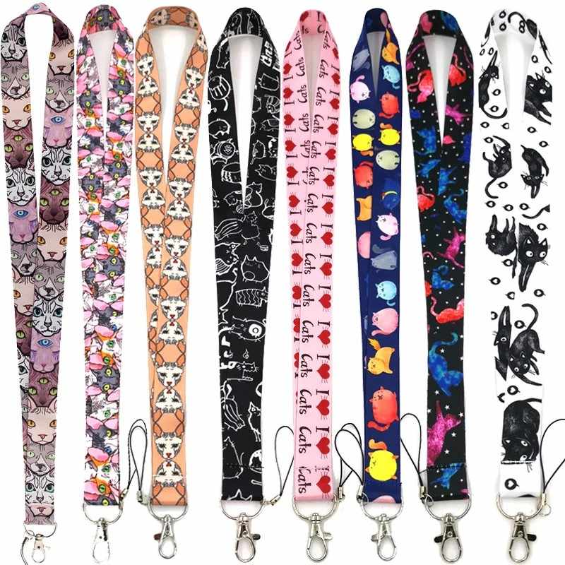 Lanyards Anime Gatos: Chaveiro e Porta Crachá!