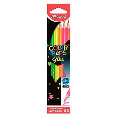 Lápis Color''Peps Fluo: Cores Vibrantes Maped!