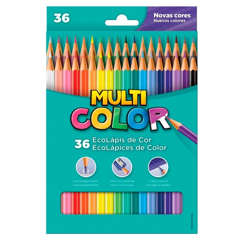 Lápis de Cor 36 Cores: Diversão e Qualidade!