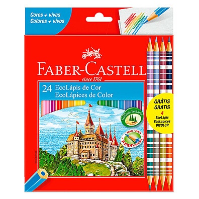 Lápis de Cor Faber-Castell: 28 Cores Vibrantes!