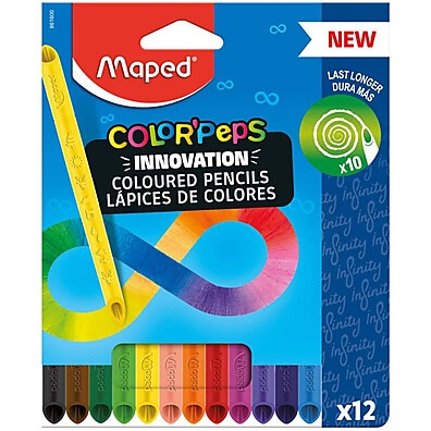 Lápis de Cor Infinity Maped: 12 Cores Vibrantes!