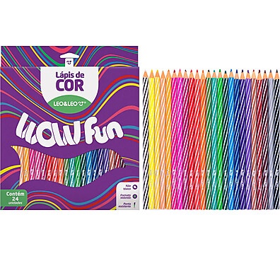 Lápis de Cor Leo&Leo: 24 Cores Vibrantes!