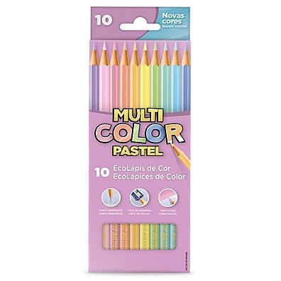Lápis de Cor Pastel: 10 Cores para Criar!