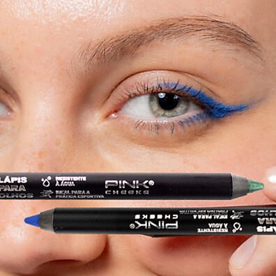 Lápis de Olho à Prova D'Água: Azul Intenso e Duradouro
