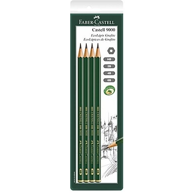 Lápis Faber-Castell C9000MIX: Kit com 4 Graduações