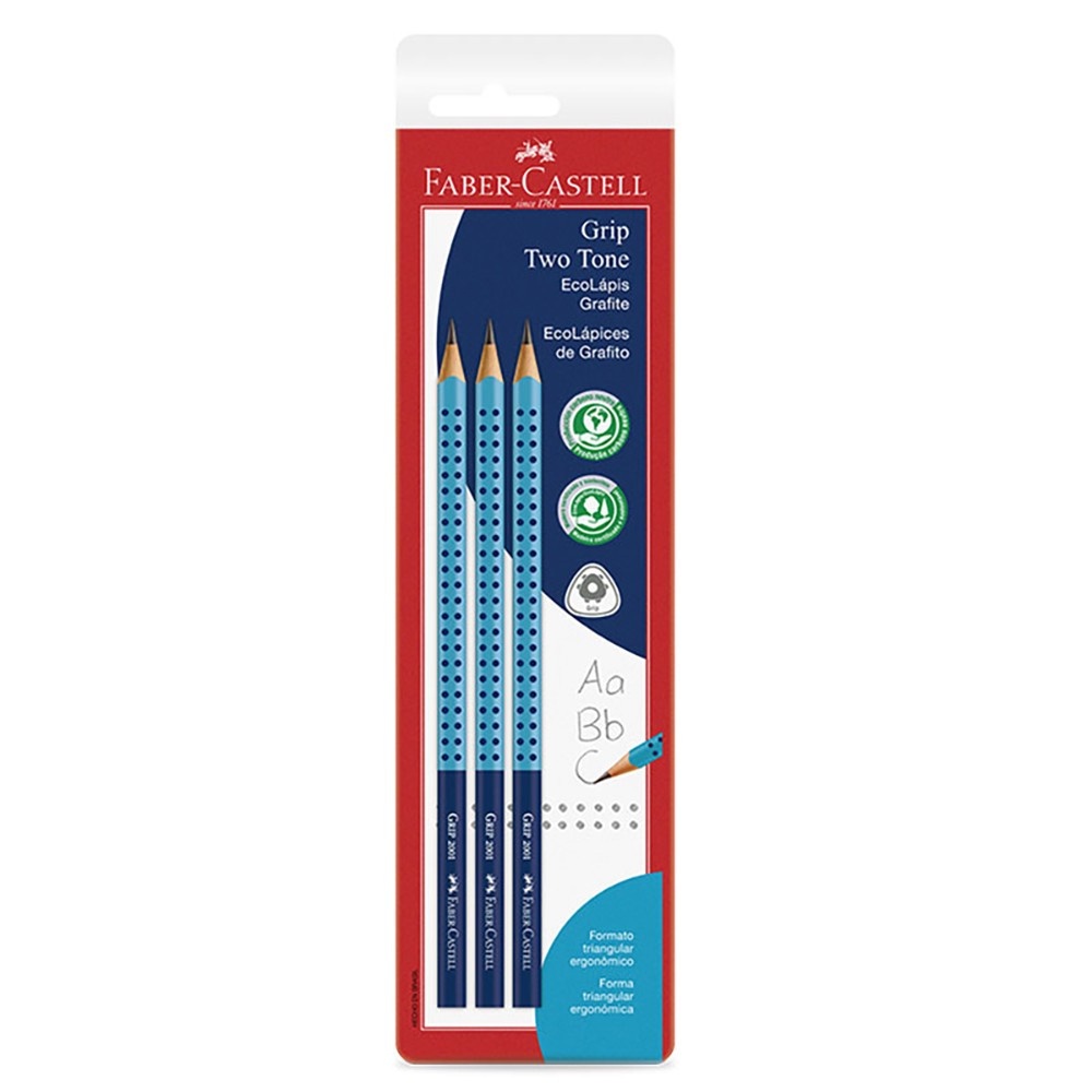 Lápis Grip 2001 Two Tone Azul Faber-Castell: Conforto e Estilo