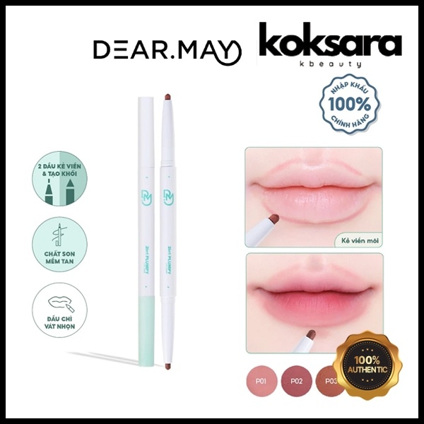 Lápis Labial 2 em 1 Dearmay: Volume e Definição