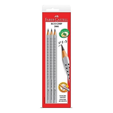 Lápis Preto 2B Faber-Castell SM/2001B – 3 Unidades