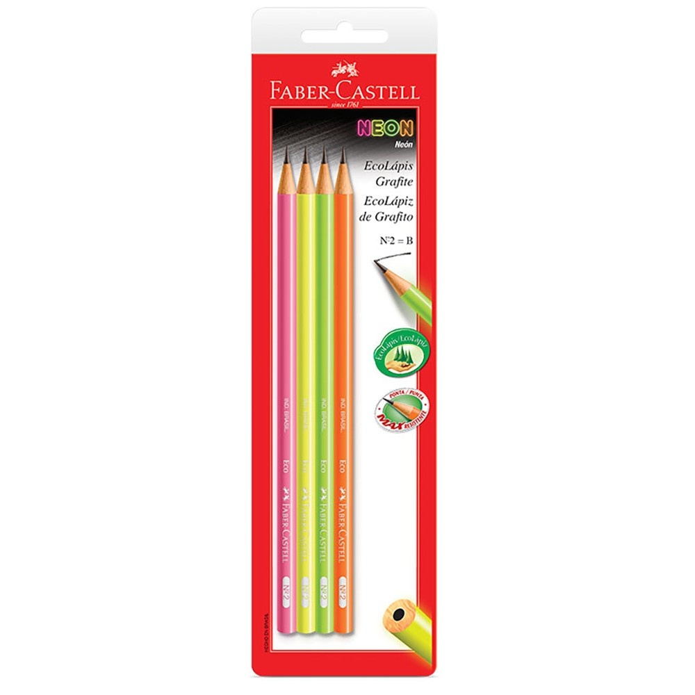 Lápis Preto Max Neon Faber-Castell: Durabilidade e Cores!
