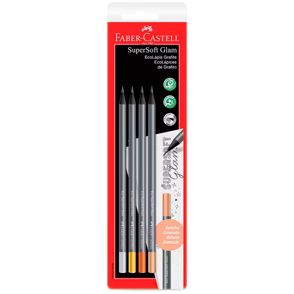 Lápis Supersoft Glam Faber-Castell: Elegância e Maciez