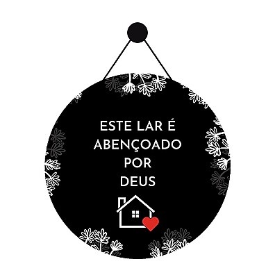 Lar Abençoado: Placa Decorativa para Porta