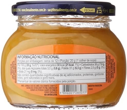 Linea Geleia De Laranja Zero Açúcar Vidro 230G