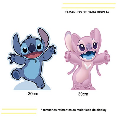 Kit Festa Lilo e Stitch – 2 Totens 30cm MDF Laser