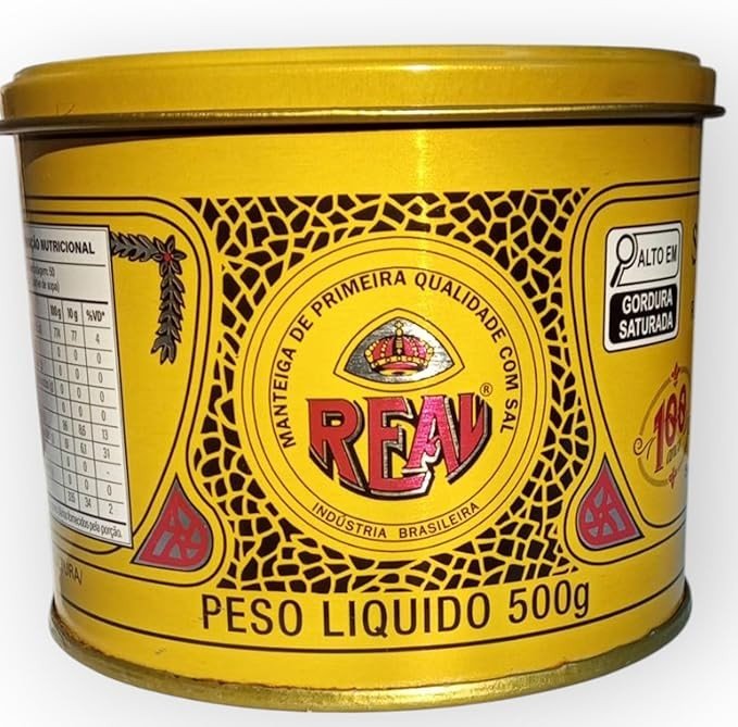 Manteiga Real Lata 500g - Premium - Com Sal - Sem conservantes