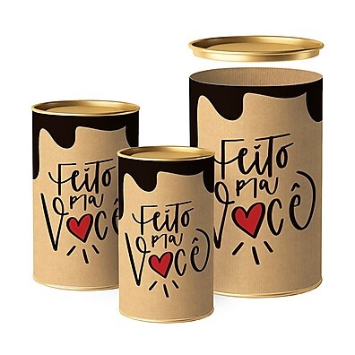 Lata de Páscoa Kraft: Elegância e Praticidade