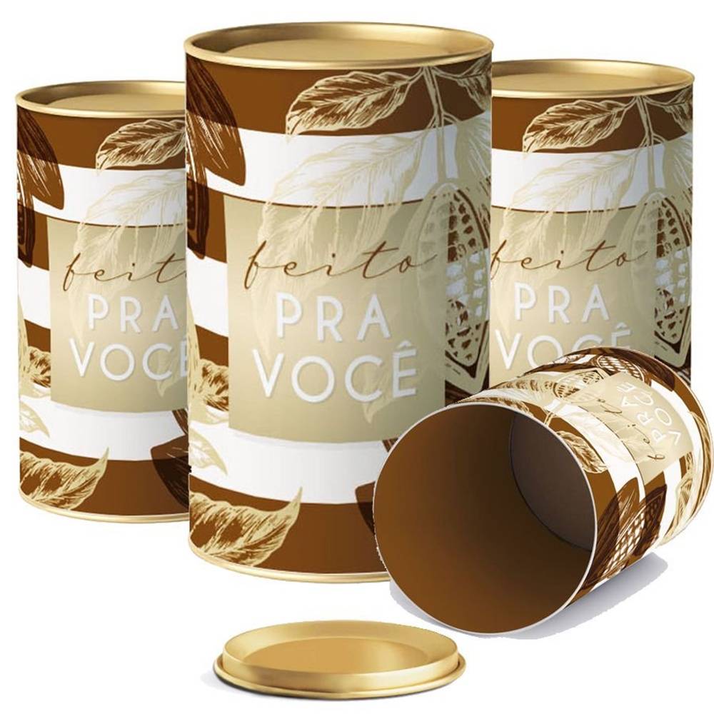 Lata de Páscoa Ombre Marrom 500g: Encante!