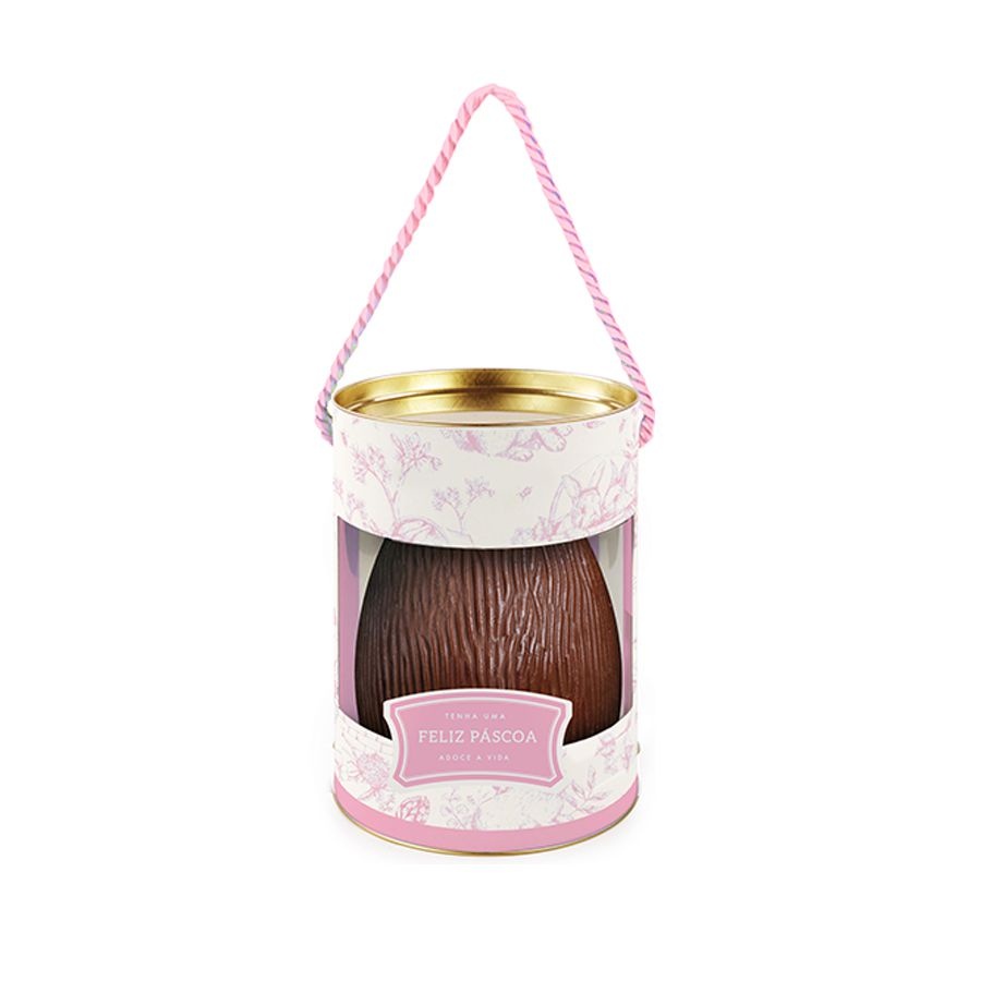 Lata de Páscoa Rosa: Elegância para Seus Ovos!
