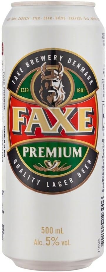 Cerveja Faxe, Premium, Lata, 500ml 1un