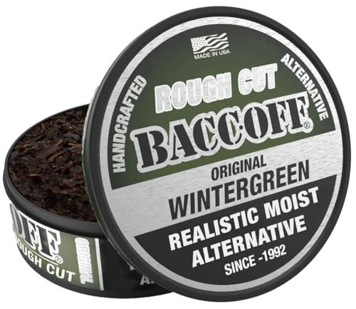 1 lata, BaccOff Wintergreen corte áspero, sabor suave e refrescante Wintergreen