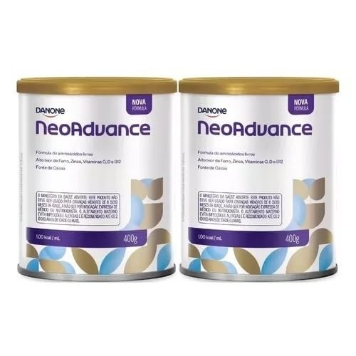 2 Latas Leite Neo Advance Lata 400g - Validade 2026