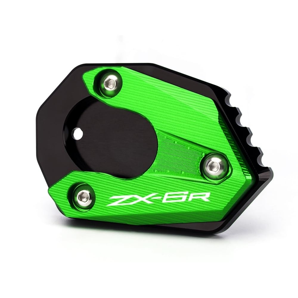 Extensão de Suporte Lateral para Kawasaki Ninja ZX6R (2009-2024) - Maior Estabilidade e Segurança (Verde)