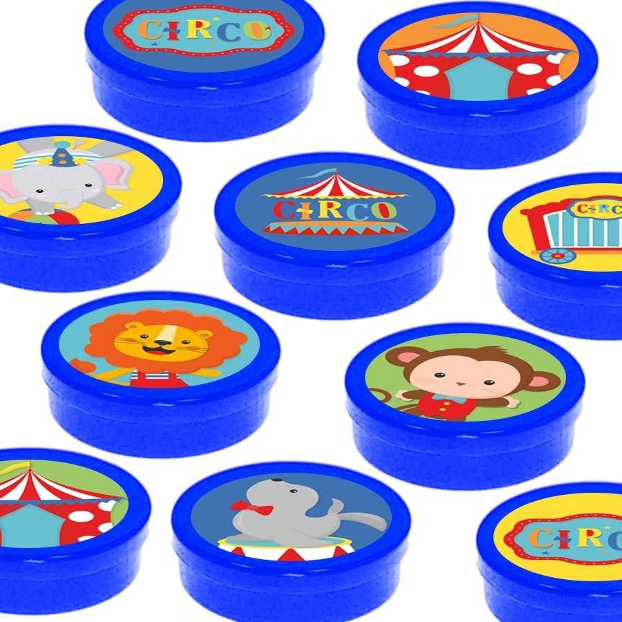 Latinha Circo: Lembrancinhas Azuis para Festas Inesquecíveis!
