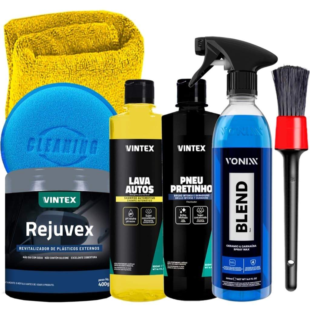 Kit Completo Lava Autos Vintex e Vonixx: Brilho e Proteção Impecáveis