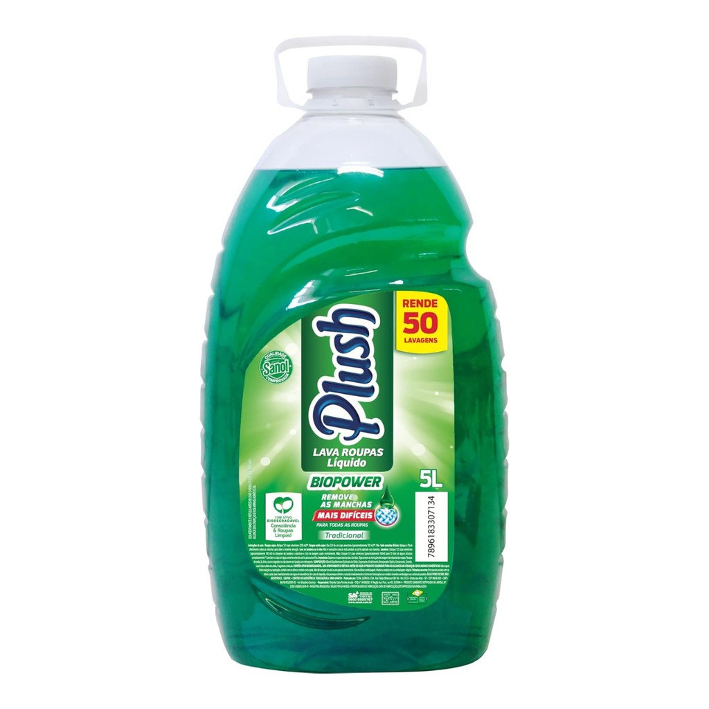 Lava Roupas Plush Biopower 5L: Limpeza Profunda!