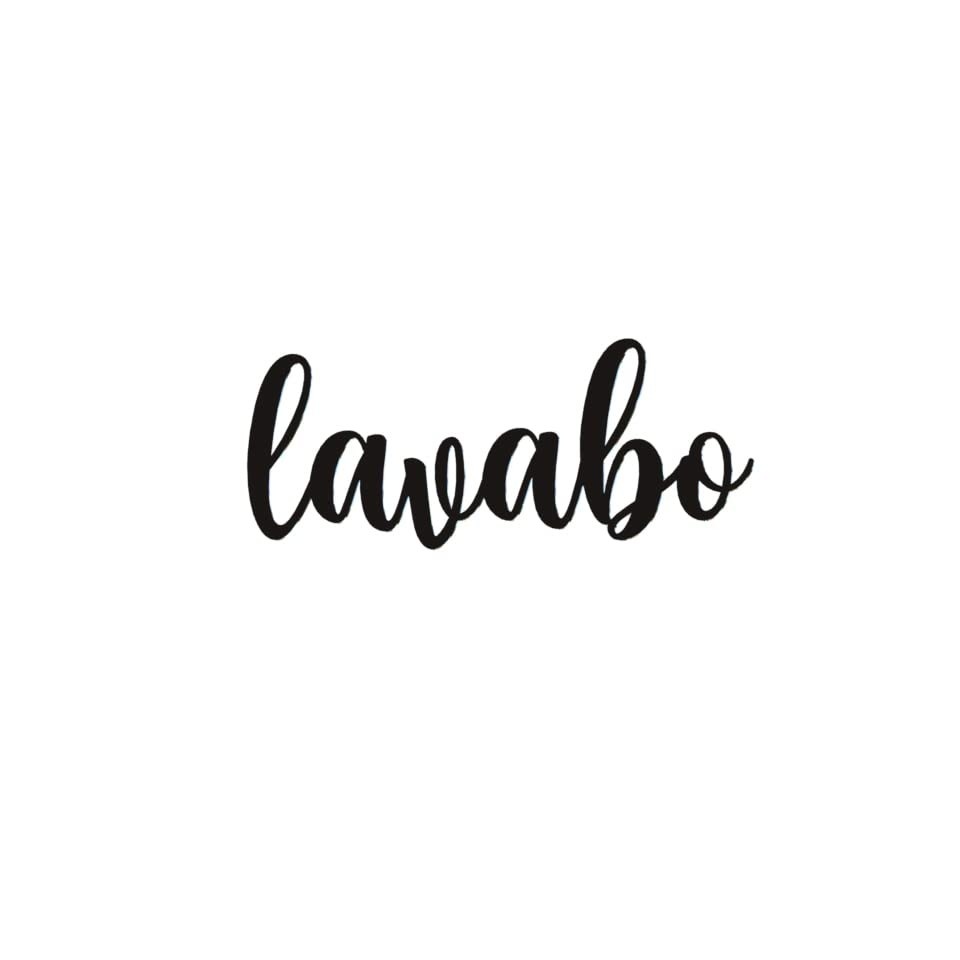 Lavabo - Adorno 3D Preto para Porta e Parede | Decoração Moderna Toque 3D