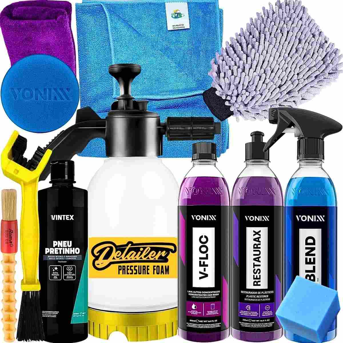 Kit Completo Snow Foam Detailer: Lavagem Automotiva Profissional em Casa!