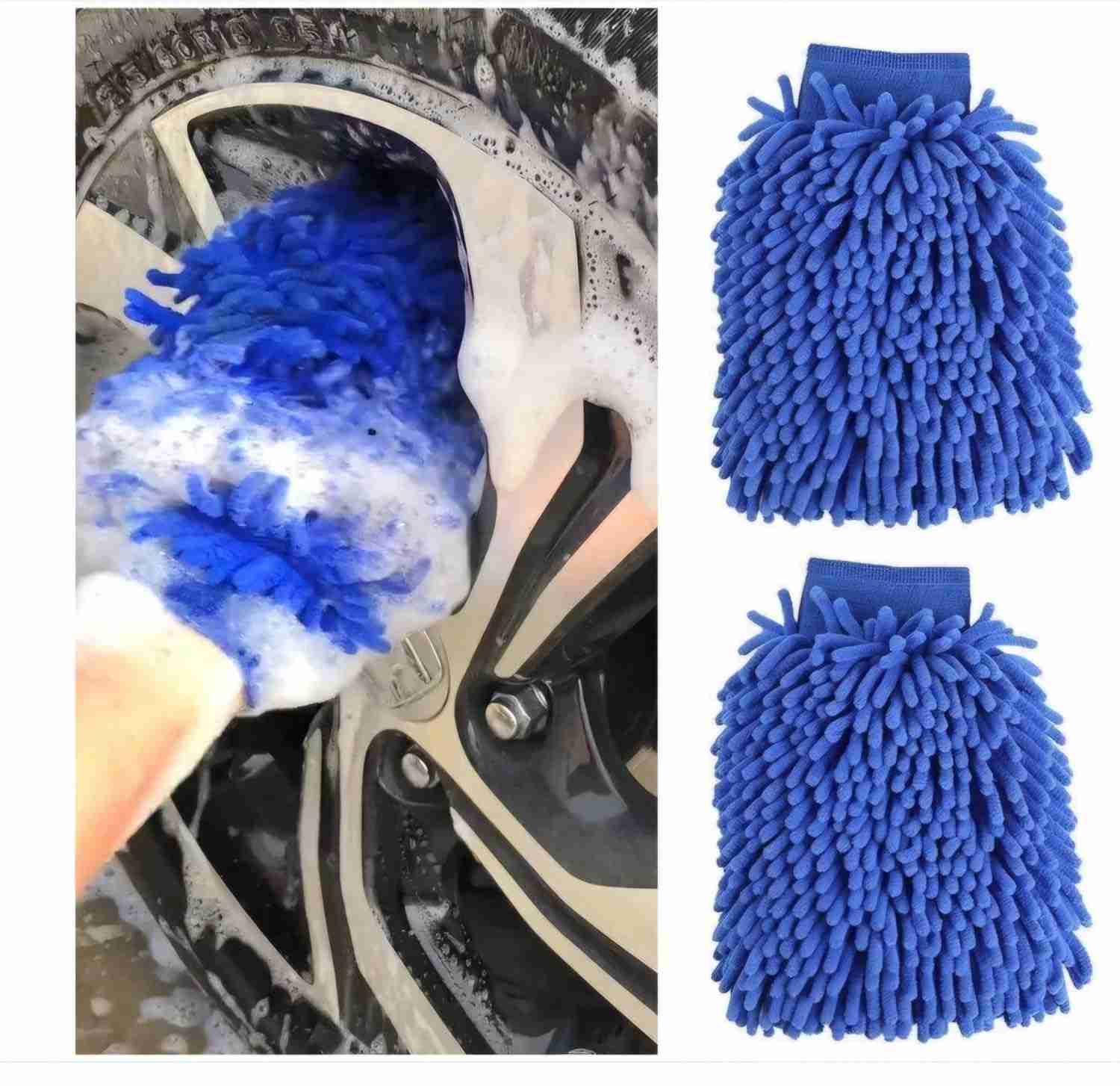 Luva de Microfibra Premium para Lavagem de Carro: Limpeza Profunda e Segura para Rodas e Carroceria
