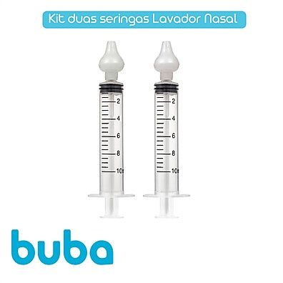 Lavagem Nasal Bebê: Kit 2 Seringas Buba - Alívio Rápido!